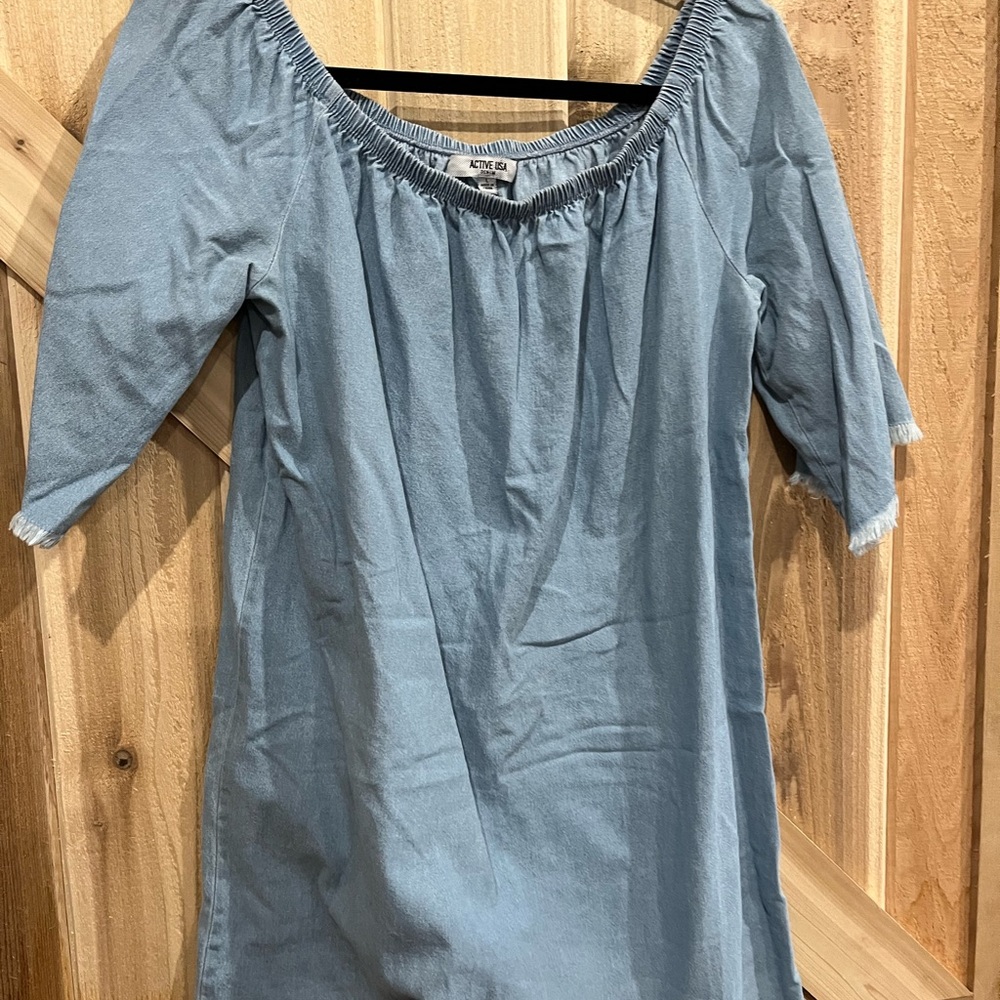 Active USA Light Blue Denim Dress